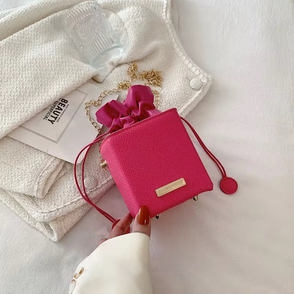 Pink Drawstring Mini Bag